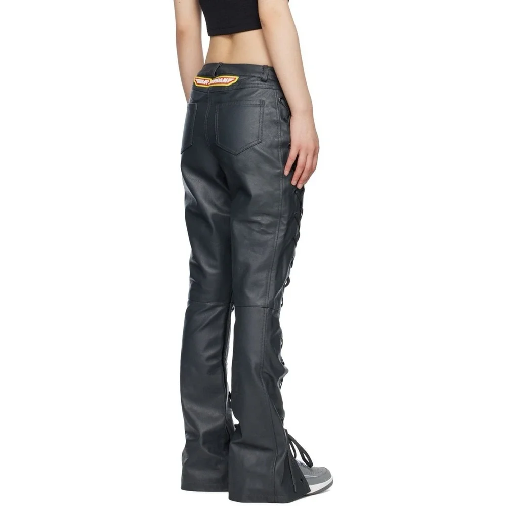 CACTUS JACK Leather Pants Women's Size 4 Flair Travis Scott X Nike Air Jordan